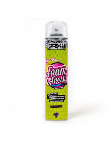 Spray mousse nettoyante MUC-OFF helmet Foam odeur citron 400ml