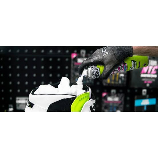 Spray mousse nettoyante MUC-OFF helmet Foam odeur citron 400ml