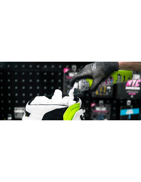 Spray mousse nettoyante MUC-OFF helmet Foam odeur citron 400ml