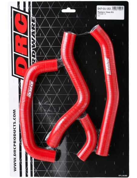 Kit durites de radiateur DRC HONDA CRF 250R 18-21 Rouge