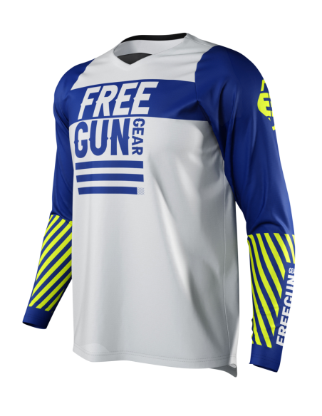 Maillot cross enfant Freegun by Shot 2022 Devo Danger - Bleu