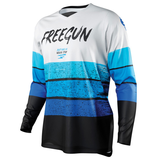 Maillot cross Freegun by Shot 2021 Stripes - Bleu