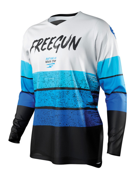 Maillot cross Freegun by Shot 2021 Stripes - Bleu