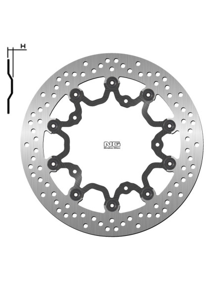 Disque de frein Avant NG BRAKES 298x132x5