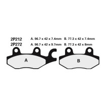 Plaquettes de frein NISSIN pour Etriers N2PL et N2PR