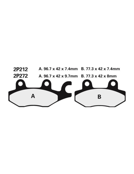 Plaquettes de frein NISSIN pour Etriers N2PL et N2PR