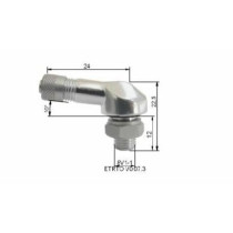 Valve coudée tubeless Ø8.5mm argent