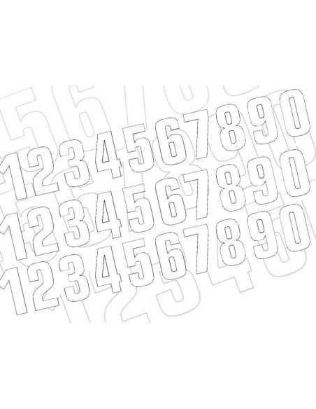 Jeux de numéros BLACKBIRD Blanc 160x70,5mm n°0