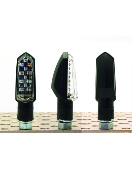 Clignotants universels VPARTS LEDS noirs (la paire)