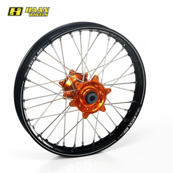 Roue arrière complète HAAN WHEELS A60 (19x2.15) HUSABERG - KTM Noir/Orange
