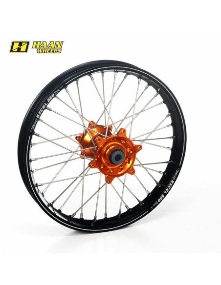 Roue arrière complète HAAN WHEELS A60 (19x2.15) HUSABERG - KTM Noir/Orange