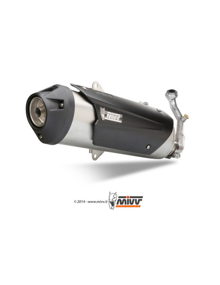 Silencieux MIVV Urban inox Aprilia 500, Gilera 500, Piaggio 400/500cc 2003-2016