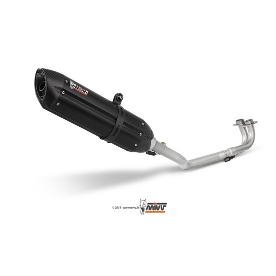 Ligne complète Suono acier noir/carbone cap Yamaha T-MAX 500 2001-2007