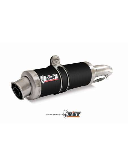Silencieux double MIVV GP inox noir Aprilia RSV 1000 2004-2008, Tuono 1000 2004-2010