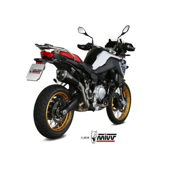 Silencieux d'échappement MIVV Delta Race inox noir - carbone - BMW F850GS