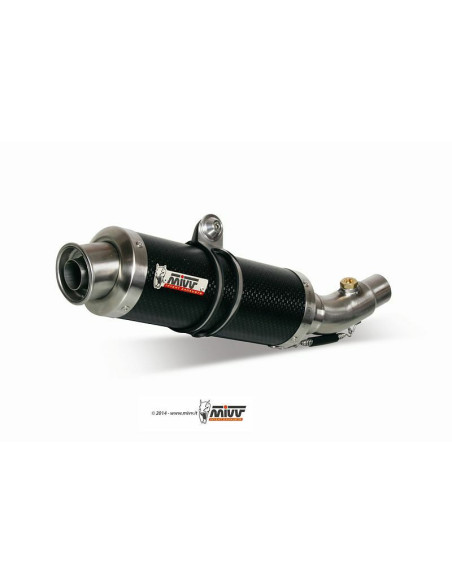 Silencieux double MIVV GP carbone Kawasaki Z1000 2007-2009