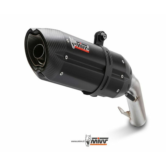 Silencieux double MIVV Suono inox noir Kawasaki Z1000 2007-2009