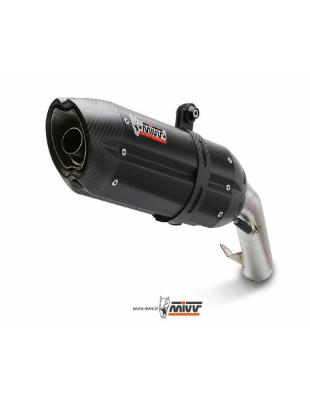 Silencieux double MIVV Suono inox noir Kawasaki Z1000 2007-2009