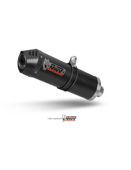 Silencieux MIVV Oval carbone complet Suzuki GSF 650 2007-2016