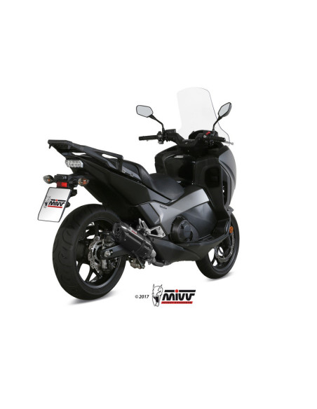 Silencieux d'échappement MIVV Suono inox noir - carbone - Honda integra 750