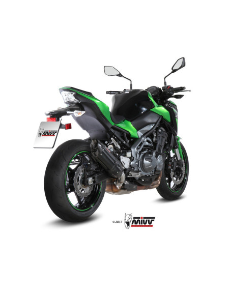 Silencieux d'échappement MIVV Suono inox noir - carbone - Kawasaki Z900