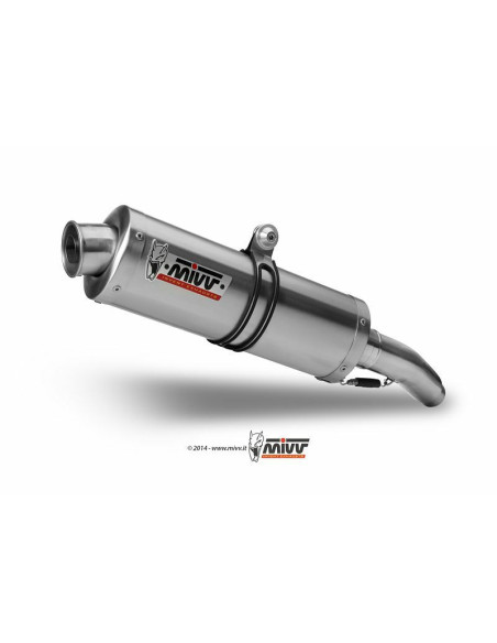 Silencieux double MIVV Oval inox Kawasaki Z1000 2007-2009