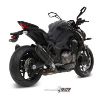 Silencieux double MIVV Suono inox noir Kawasaki Z1000 2014-2016