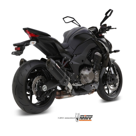 Silencieux double MIVV Suono inox noir Kawasaki Z1000 2014-2016