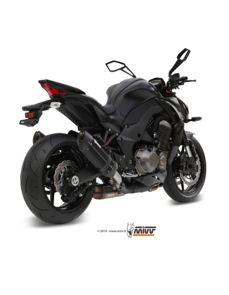 Silencieux double MIVV Suono inox noir Kawasaki Z1000 2014-2016