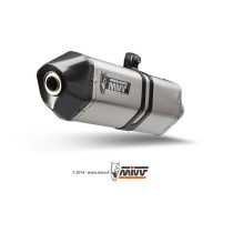 Silencieux MIVV Speed Edge inox embout carbone Suzuki DL650 V-Strom 2012-2015