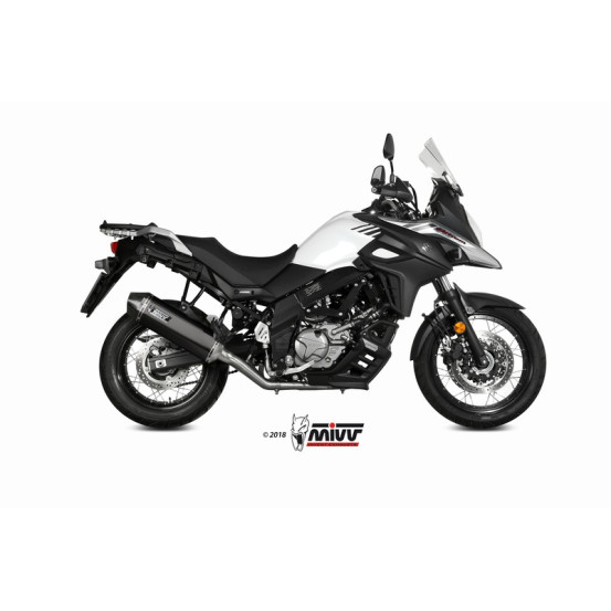 Silencieux d'échappement MIVV Speed Edge inox noir - carbone - Suzuki DL650 V-Strom