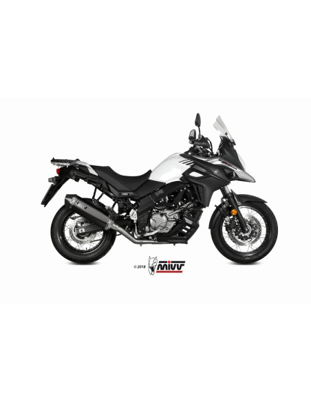 Silencieux d'échappement MIVV Speed Edge inox noir - carbone - Suzuki DL650 V-Strom