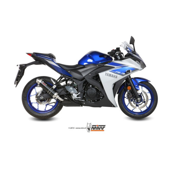 Silencieux d'échappement MIVV GP inox noir - inox - Yamaha YZF R3