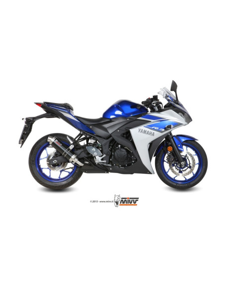 Silencieux d'échappement MIVV GP inox noir - inox - Yamaha YZF R3