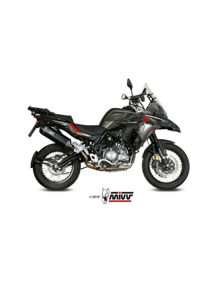 Silencieux d'échappement MIVV Speed Edge inox noir - carbone - Benelli TRK 502X
