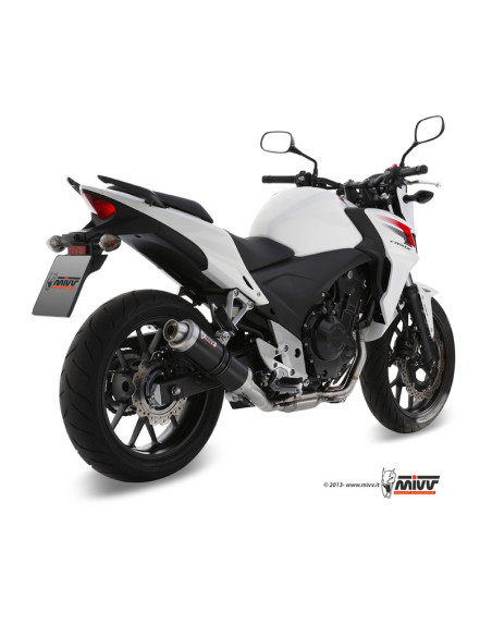 Silencieux MIVV GP inox noir Honda CB500F/CB500X/CBR500R 2013-2015