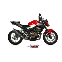 Silencieux d'échappement MIVV Suono inox noir - carbone - Honda CB500F