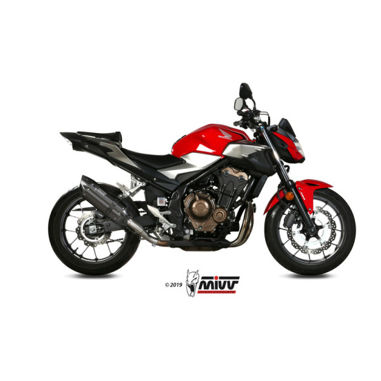 Silencieux d'échappement MIVV Suono inox noir - carbone - Honda CB500F