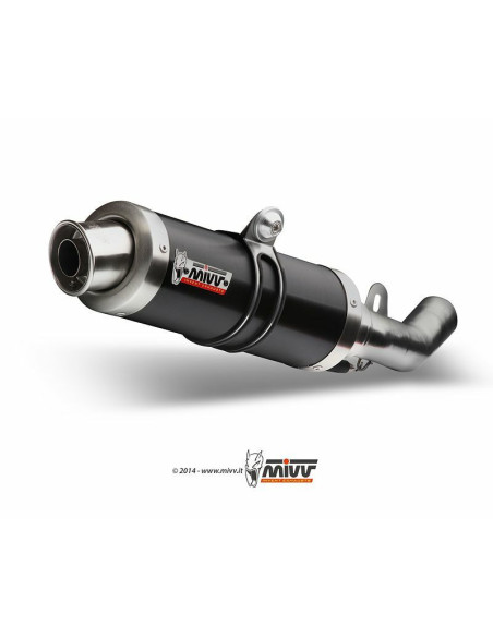 Silencieux double MIVV GP inox noir Kawasaki Z1000 2003-2006