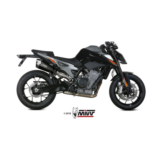 Silencieux d'échappement MIVV Delta Race inox noir - carbone - KTM 790 - 890 Duke