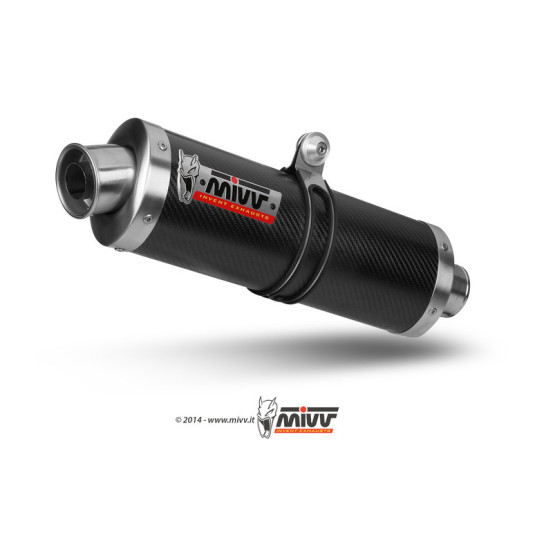 Silencieux MIVV Oval carbone Suzuki GSX-R 600/R 750 1996-2000