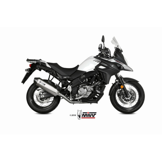 Silencieux d'échappement MIVV Speed Edge inox - carbone - Suzuki DL650 V-Strom