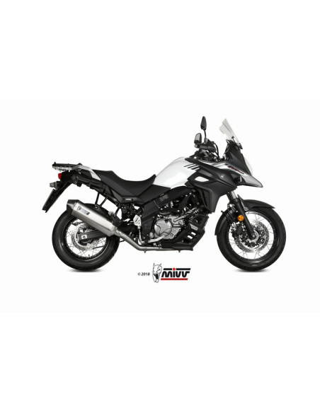 Silencieux d'échappement MIVV Speed Edge inox - carbone - Suzuki DL650 V-Strom