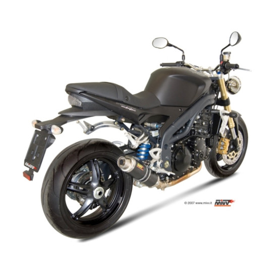 Silencieux MIVV GP carbone Triumph Speed Triple 1050 2007-2010 position basse