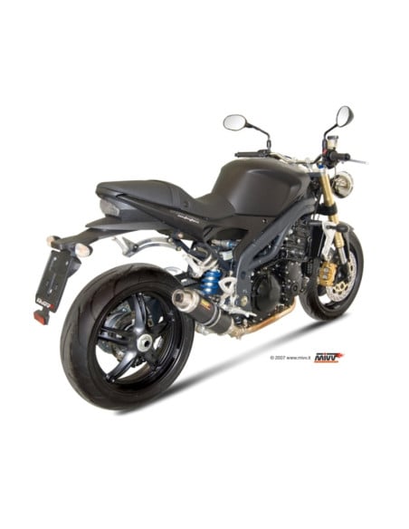 Silencieux MIVV GP carbone Triumph Speed Triple 1050 2007-2010 position basse