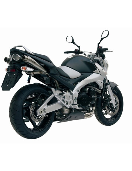 Silencieux double MIVV X-Cone inox Suzuki GSR600 2006-2010 position sous selle