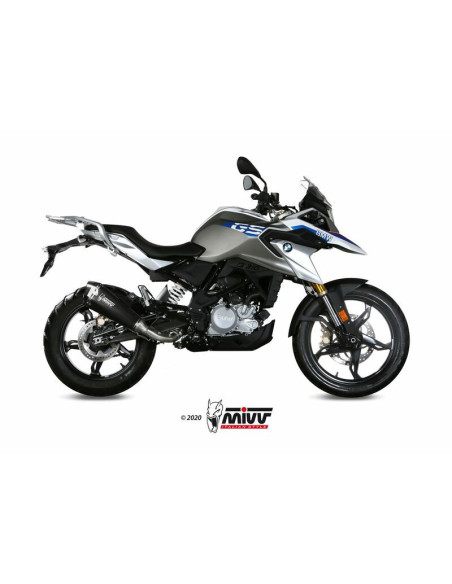 Silencieux d'échappement MIVV Delta Race inox noir - carbone - BMW G310GS