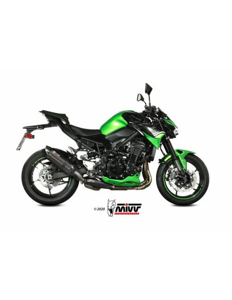 Silencieux d'échappement MIVV Suono inox noir - carbone - Kawasaki Z900