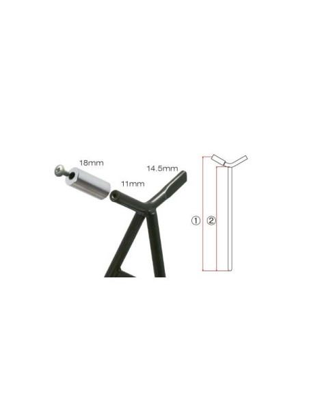 Triangle MX Enduro DRC axe 11mm - 18mm