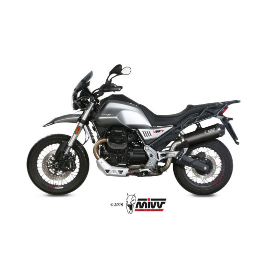 Silencieux d'échappement MIVV Oval carbone - Moto Guzzi V85TT